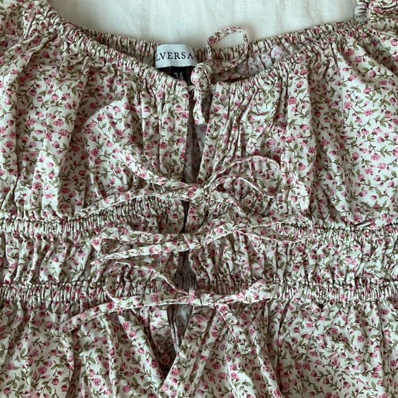Silversaga Ida floral ditsy cotton peplum blouse, xs/small, like Doen - Picture 4 of 8